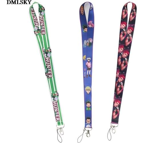 24pcs/lot MD094 DMLSKY Anime Lanyard Keychain Lanyards for keys Badge ID Mobile Phone Rope Neck Straps Accessories Gifts