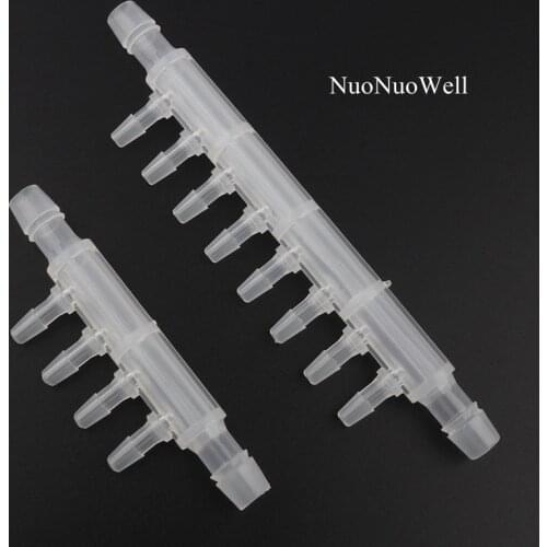 3pcs 8-4mm PP Side 6ways 10ways Hose Connectors Aquarium Fish Tank Air Pump Aerator Adapter Micro Irrigation Pipe Pagoda Joints