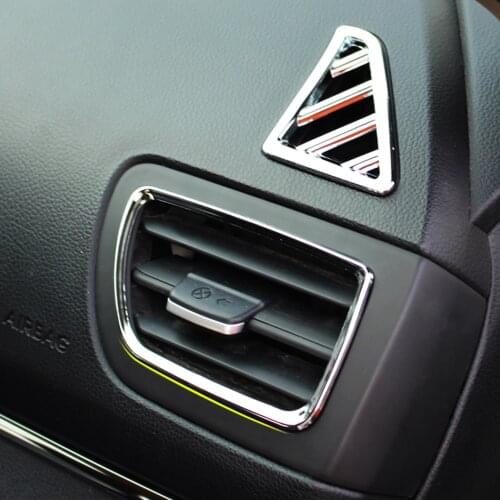 6pcs/set Car styling ,ABS Chrome Car Air Vent cover trim Decoration frame Fit For KIA RIO K2 2011-2015,car accessories