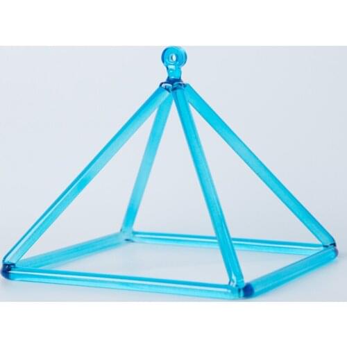 9" Blue Color crystal singing pyramid for sound healing therapy