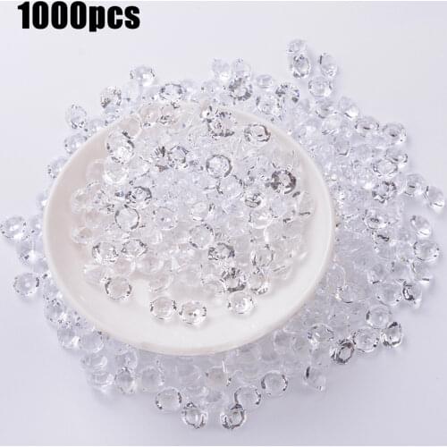 1000pcs 8mm Acrylic Diamond Table Confetti Wedding Party Crystal Scatter Decor
