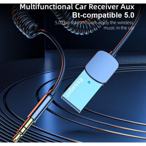 ESSAGER EB01 Car Bluetooth-compatible Wireless Receiver 3.5mm Jack Aux Receiver Handsfree Speaker Audio Music FM Transmitter