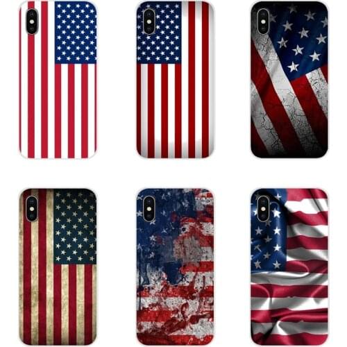 Blue Line American US Flag For Apple iPhone X XR XS 11Pro MAX 4S 5S 5C SE 6S 7 8 Plus ipod touch 5 6 Accessories Phone Skin Case