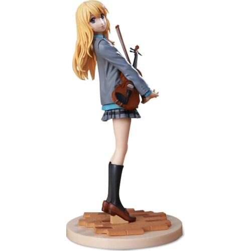 20cm Miyazono Kaori Your Lie In April Violin Cartoon Doll PVC Japanese Action Figure Figurine Anime model gift
