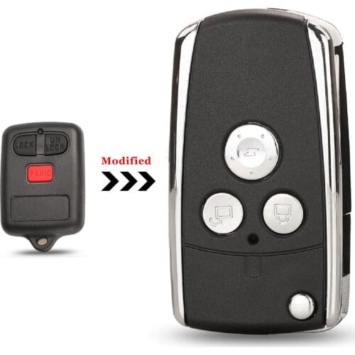 Jingyuqin 10pcs 3 Buttons Remote Car Key Case For BYD F3 F3R Folding Flip Remote Key Shell Car Key Blanks Car Accessories