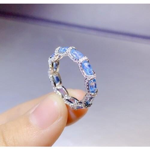 Natural Topaz Ring 925 Silver Jewelry Tide Exquisite Master 3*5 Light Luxury Jewelry