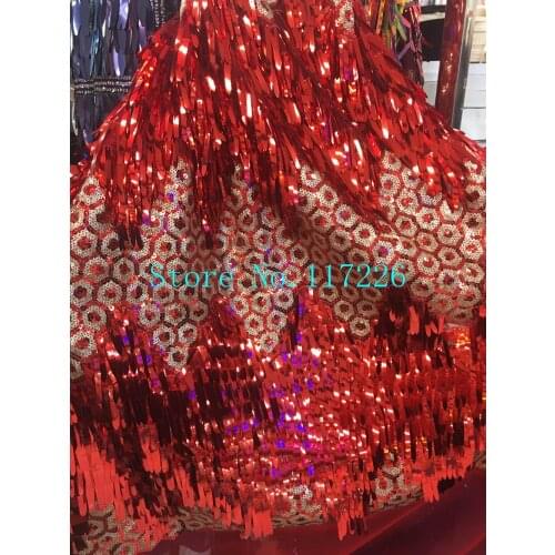 Nigerian lace fabrics with sequins high quality african tulle lace fabric 5yards JRB-12129 embroidered tulle lace fabric