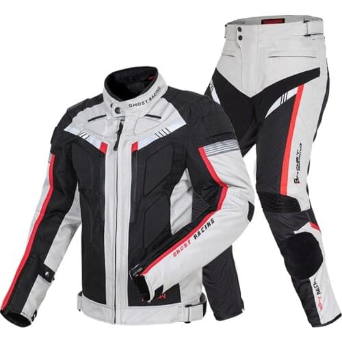 Motorcycle Riding Jacket Man Set Motorbike Pants Windproof Cold-proof Autumn Winter Moto Jacket Racing Clothing Protective Gear