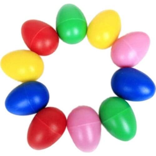 LCLL-10 Pack Plastic Percussion Musical Instrument Toys Egg Maracas Shakers