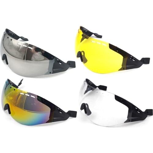 Road Bicycle Helmet Lens Cycling Aero Helmet Sun-visor Goggles Bike Helmet Accessories - Silver Yellow Multicolor Transparent