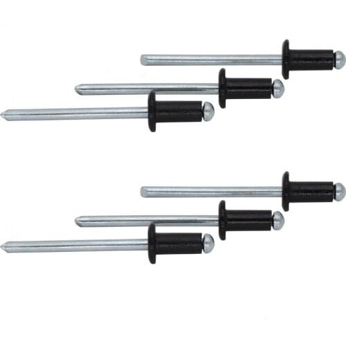 M5 M5*6 M5x6 M5*8 M5x8 M5*10 M5x10 AL Aluminum Black DIN7337 Self-Plugging Pull Nail POP Decoration Round Flat Head Blind Rivet