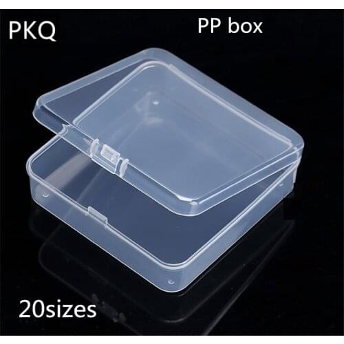 50pcs 20 sizes Small Plastic Storage Box Jewelry Diamond Painting Embroidery Craft Bead Pill Storage Tool Home Organizers
