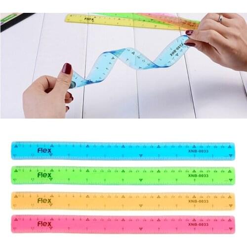 Soft Ruler 30cm Flexible Ruler Multi Color Creative Stationery Rule School Supply
