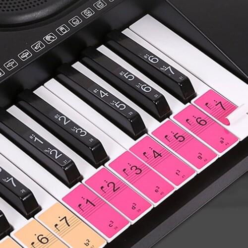 PIANO KEY STICKERS FOR EASY LEARNING PRACTICE BEGINNER REMOVABLE MUSIC NOTES