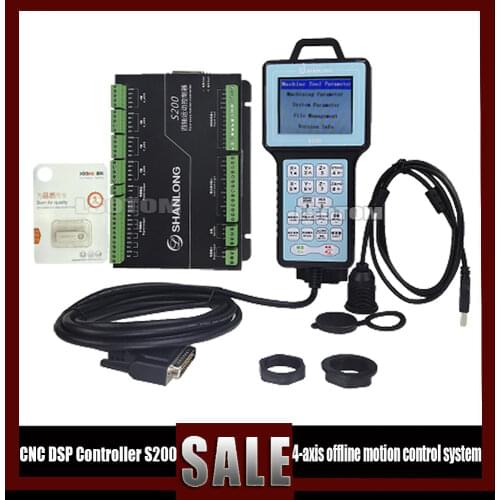 4-axis CNC controller, engraving machine offline motion control system, DSP SHANLONG S200 handheld control system
