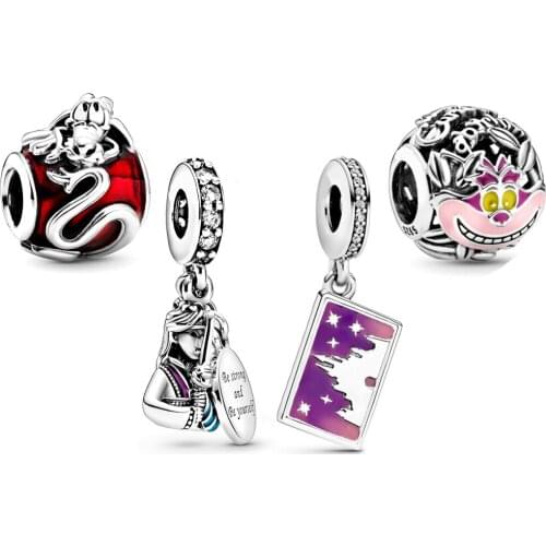 NEW 2020 100% 925 Sterling Silver Spring Collection Mulan Mushu Parks Dangle Charm Fit Diy Women Original Bracelet Jewelry Gift