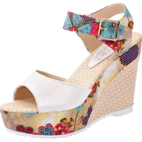 YSHUNIJ New Womens Slope Heel Sandals Womens Summer Fashion Fish Mouth Waterproof Table with Womens Sandals