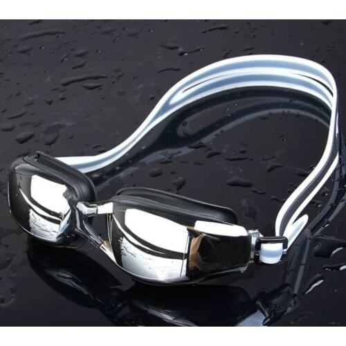 The new black swimming goggles, water-proof, anti-fog, high-definition flat light male and female professional diving glasses sw