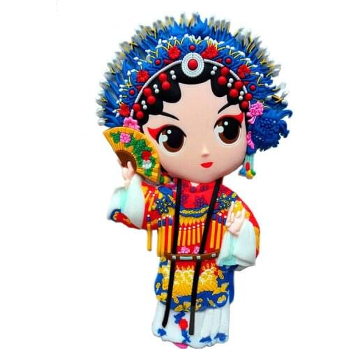 Peking Opera Chinese style Large 3D Magnetic Sticker for Fridge Refrigerator Wall Stick Magnets Souvenir Gift Home Decorations