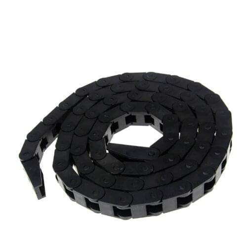 1Meter Plastic Transmission Drag Chain for Machine Cable Drag Chain Wire Carrier with end connectors for CNC Router Machine Tool