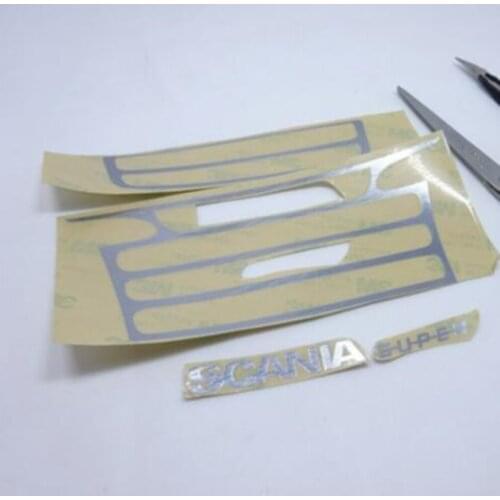 Rc Toys Truck Grill Metal Logo Decoration Stickers Decals For 1/14 Scale Remote Control Car Tamiya Scania R620 56323 Tractor