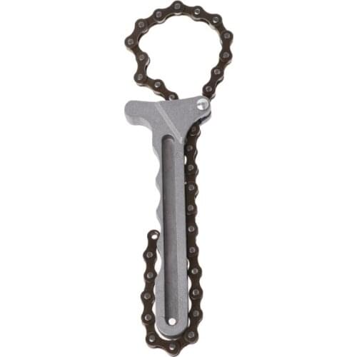 Adjustable Car Engine Oil Filter Chain Grip Wrench Spanner Remover Tools Plier Wholesale