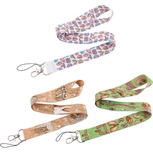 JF1015 Human Organs Neck Strap for Key ID Card Cell Phone Straps for USB Badge Holder DIY Hanging Rope Strap Doctor Nurse Gift