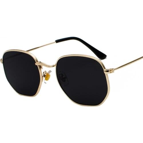 Classic Vintage Gradient Small Polygon Sunglasses Newest Brand Design Women Driving Cycling Men Hiking Mirrored Sun Glasses