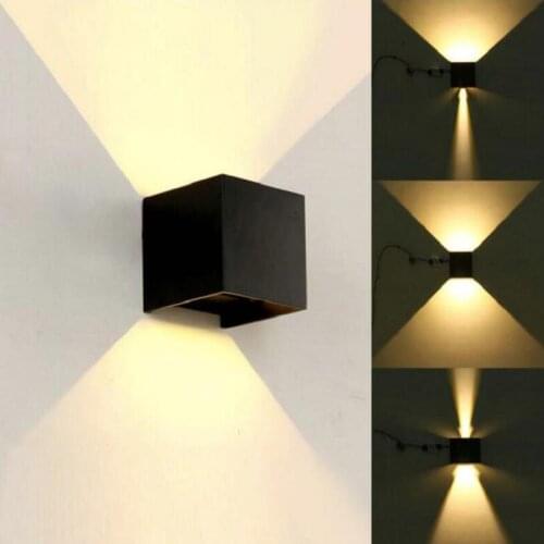 9W 12W LED Wall Lamp Dimmable &Waterproof Outdoor Or Indoor Modern Wall Light Aluminum Adjustable Surface Mounted Cube
