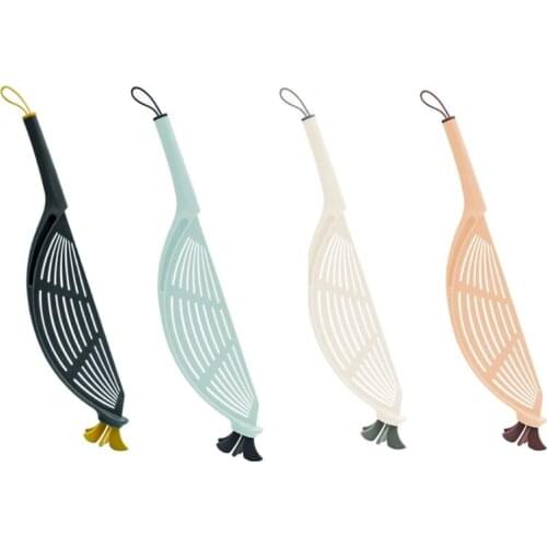 T21D Long Handle Rice Fruit Washing Sieve Kitchen Rice Strainer Colander Veggie Beans Washer Multifunctional Drainer Rice Fruit