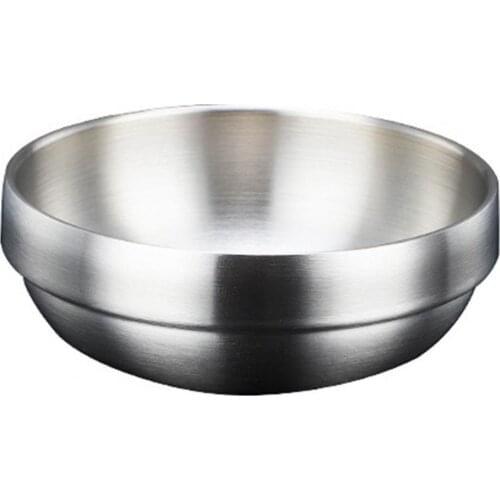 1Pc Seasoning Sauce Dish Double Layers Insulation Stainless Steel Korean Style Anti-scalding Kimchi Bowl Saucer Kitchen Supplies