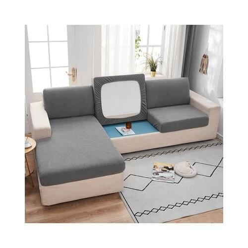 TONGDI Lustrous Elastic Sofa Cushion Cover Seat Soft Elegant All-Inclusive Velvet Luxury Decor Slipcover Couch For LivingRoom