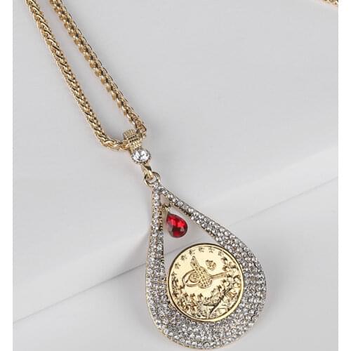 Turkey Arab Coin islam Allah muslim pendant necklace accept drop shipping