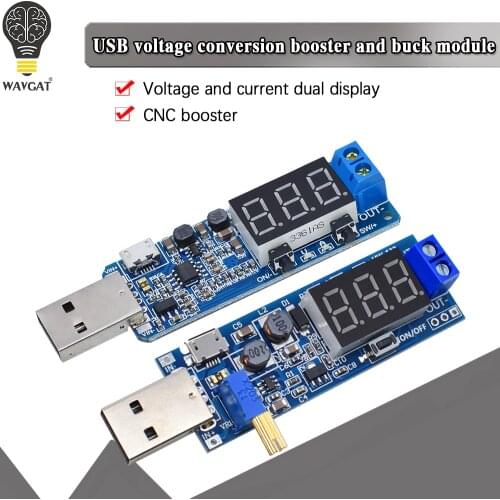 WAVGAT DC-DC 5V to 3.5V / 12V USB Step UP / Down Power Supply Module Adjustable Boost Buck Converter Out DC 1.2V-24V
