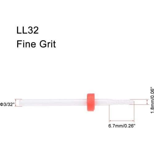 Uxcell Ceramic Nail Drill Bits 3/32 Inch Electric Nails File for Manicure Pedicure LL32-2pcs