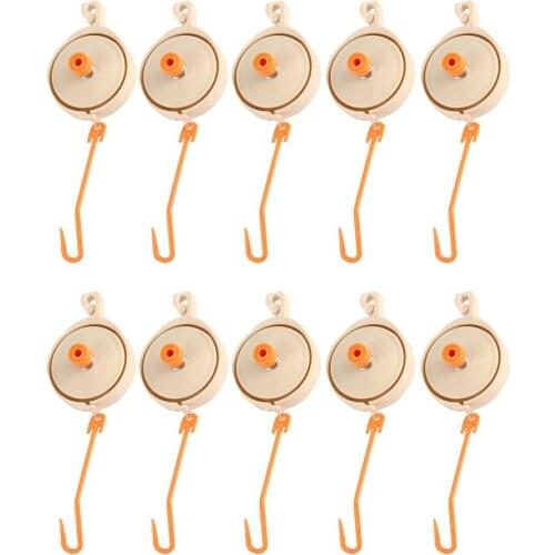 10pcs Smart Retractable Plant Yoyo with Stopper Hydroponics Grow Support Hanger Hydroponic for Home Garden Plants Grow Drop ship