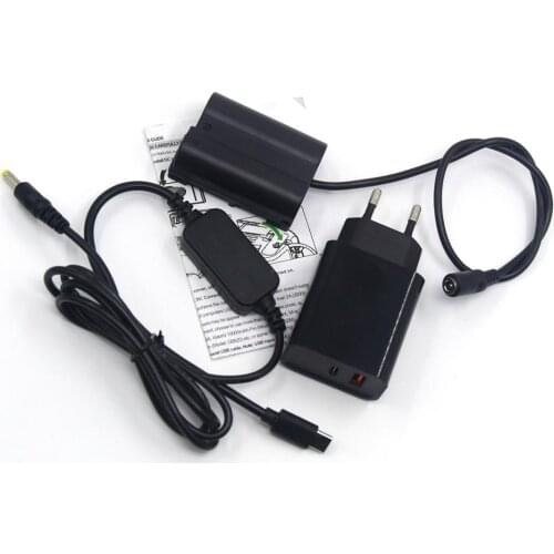 PD Charger+USB Type-C Charger Cable+ EN-EL15a fake-battery EP-5B DC Coupler for Nikon Z7 Z6 D7500 D7200 D850 D810 D800 D800E D75