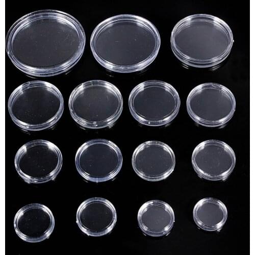 10 pcs Transparent small plastic coin box