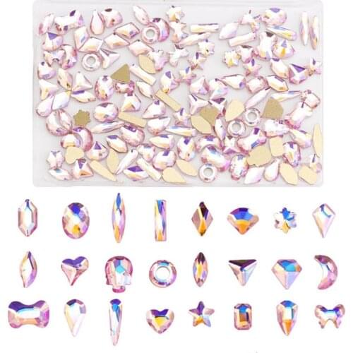 1000pcs/Box(a Dotting Pen )Nail Art Rhinestone Kit Mine Gold/Silver 3d Crystal Glass Studs(5-12 Mm) Charm For Nail Manicure J#34