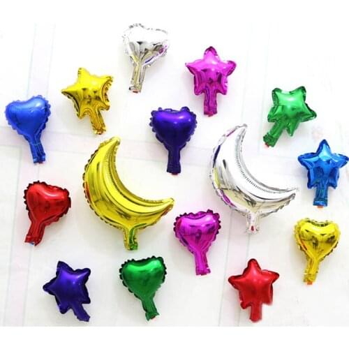 20/50pc 5inch Star Heart Balloon Multicolour Cute Star Foil Ballon For Baby 1st Happy Birthday Decoration Wedding Party Supplies