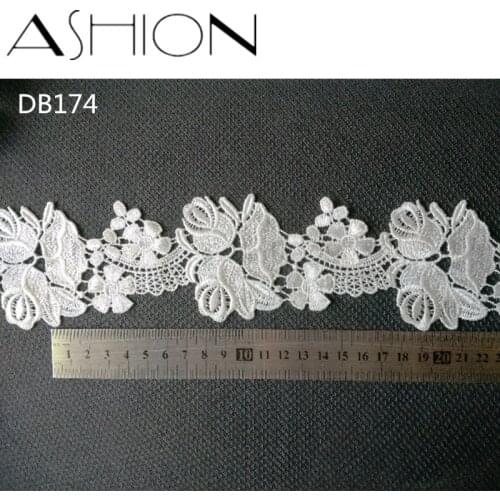 4 yards 65MM white Embroidered net Lace Fabric DIY skirt hem Dance costumes Garment Accessories lace trim Sewing Craft LP-DB174
