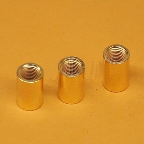 5pcs M10 Straight Internal tube Gold Lighting fittings Connecting pipe Wire joint Connectings screw OD 13mm 20mm Length