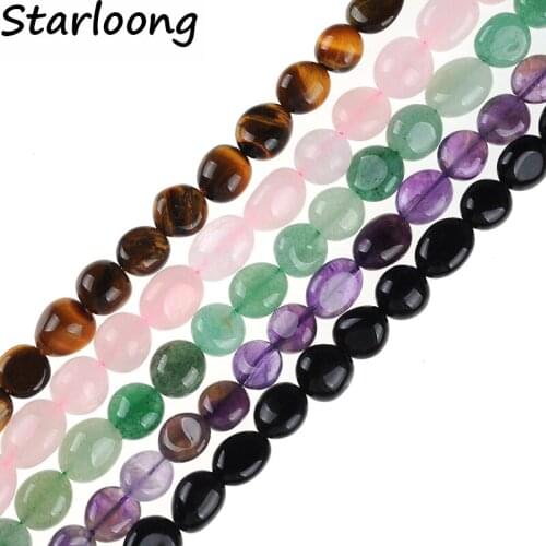 Natural Irregular amethysts pink Quartz tiger eye obsidian carnelian Gravel Loose stone beads 8*10mm DIY Jewelry Making Bracelet