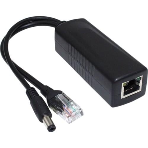 Free Shipping Active PoE Splitter Power Over Ethernet 48V to 12V 2A DC2.5mm Barrel Jacket for IP Camera IEEE802.3af