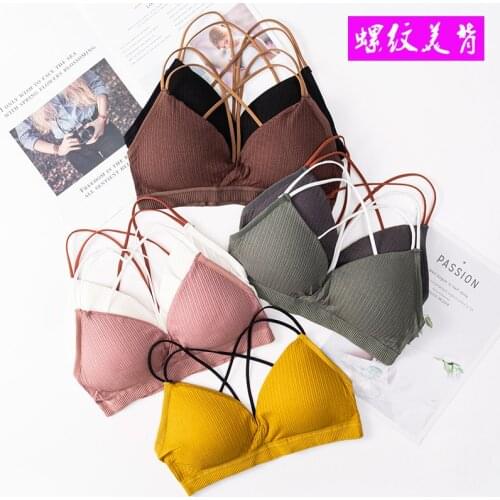 3D Sexy Lingerie Seamless Sport Bra Top Bra Push Up Bralette Brassiere Women Underwear cotton wrapped chest girl triangle vest