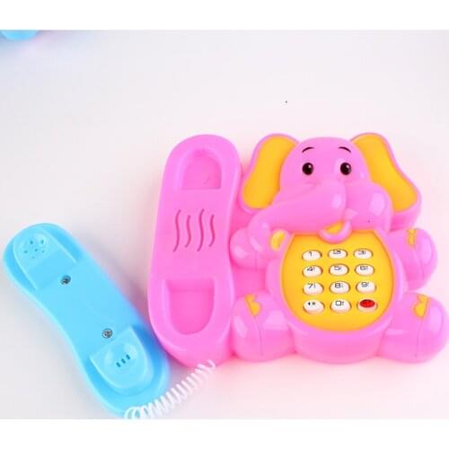 The Elephant Music Telephone Electric Light-emitting Toys For Children Educational Unisex Plastic 2-4 Years 2021