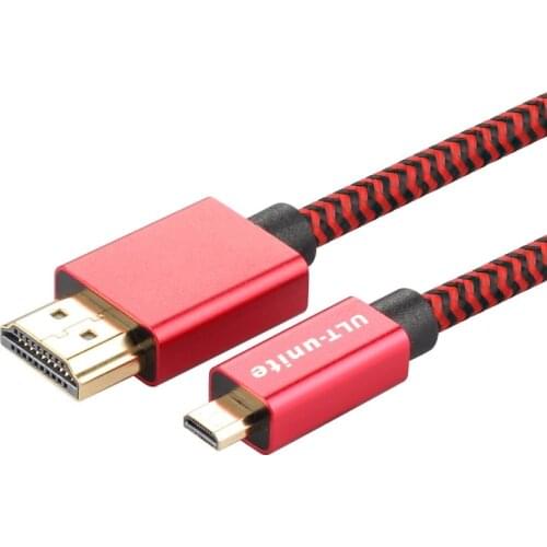 MicroHDMI to HDMI cable micro HDMI adapter flat panel connection TV projector conversion cable
