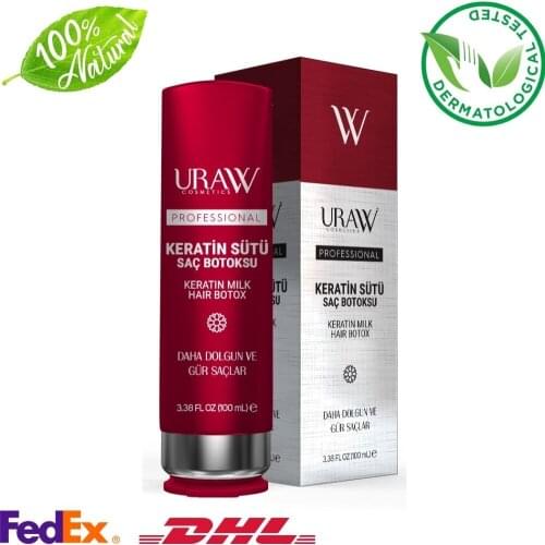 Hair Keratin Milk For Damaged Hair Uraw, 100ml Strong and Shiny Hair FAST DELIVERY