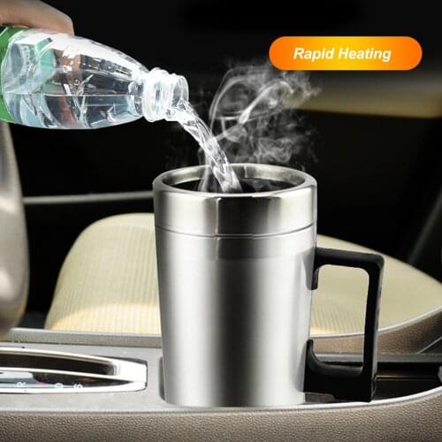 Boiling Mug Temperature Car Heating Cup 12/24V Water Heater 300ML Portable Vehicle Electric Kettle For Coffee Tea Milk