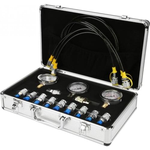 1 Set Excavator Hydraulic Pressure Test Kit w/ Testing Point Coupling and Gauge Professional Hydraulic Pressure Guage